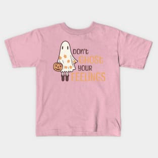 Don’t ghost your feelings - Cute Boho Ghost Kids T-Shirt